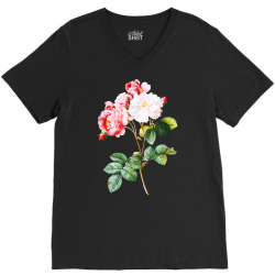 roses rose floral shabby desert chic retro style vintage t shirt V-Neck Tee | Artistshot
