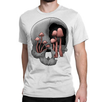 Skull Morel Mushrooms Mycologist Goth Mushroom Art T Shirt Classic T-shirt | Artistshot