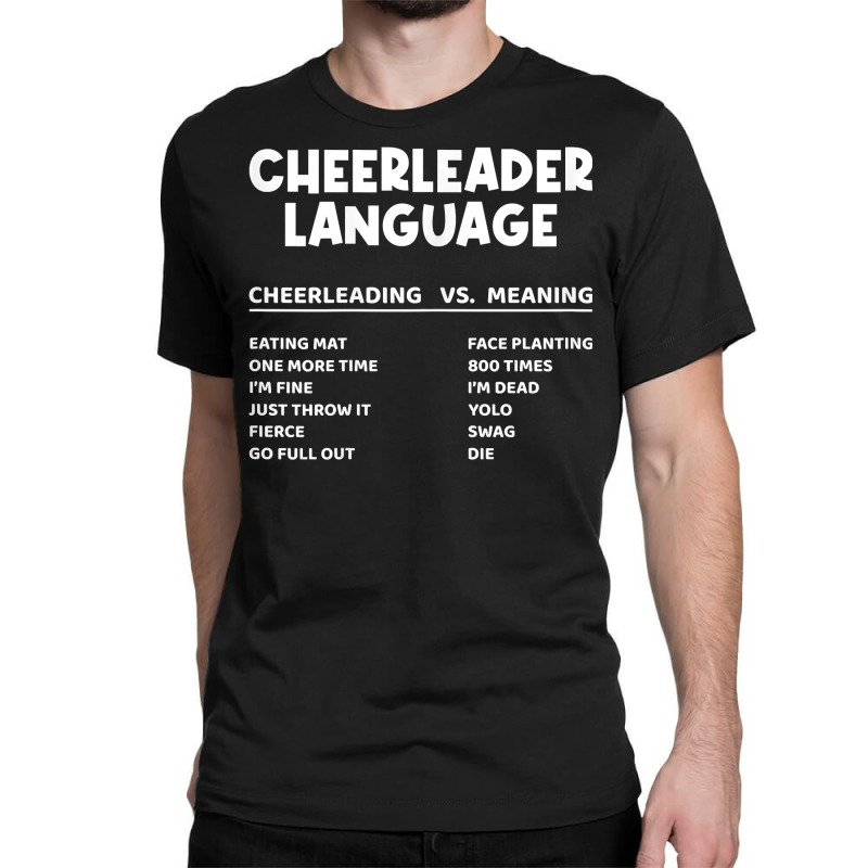 Womens Cheerleader Language Cheerleading Cheerdance Dancing Cheer T Sh Classic T-shirt by muhrlycogant3h | Artistshot