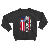 Combat Engineer Distressed American Flag   U.s. Military Toddler Sweatshirt | Artistshot