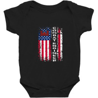 Combat Engineer Distressed American Flag   U.s. Military Baby Bodysuit | Artistshot