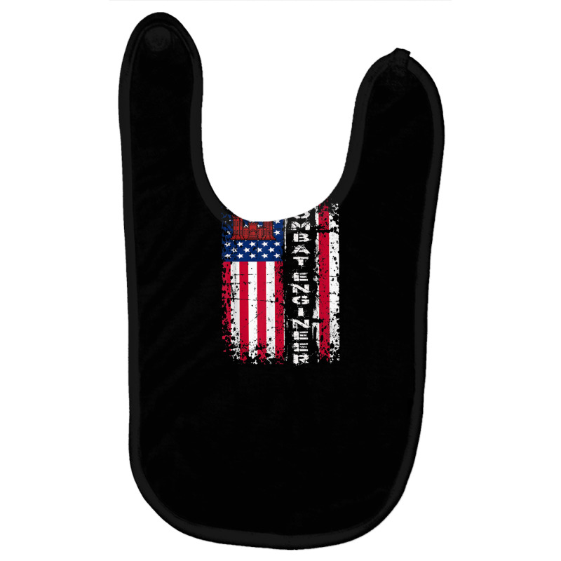 Combat Engineer Distressed American Flag   U.s. Military Baby Bibs by daniellepaine | Artistshot