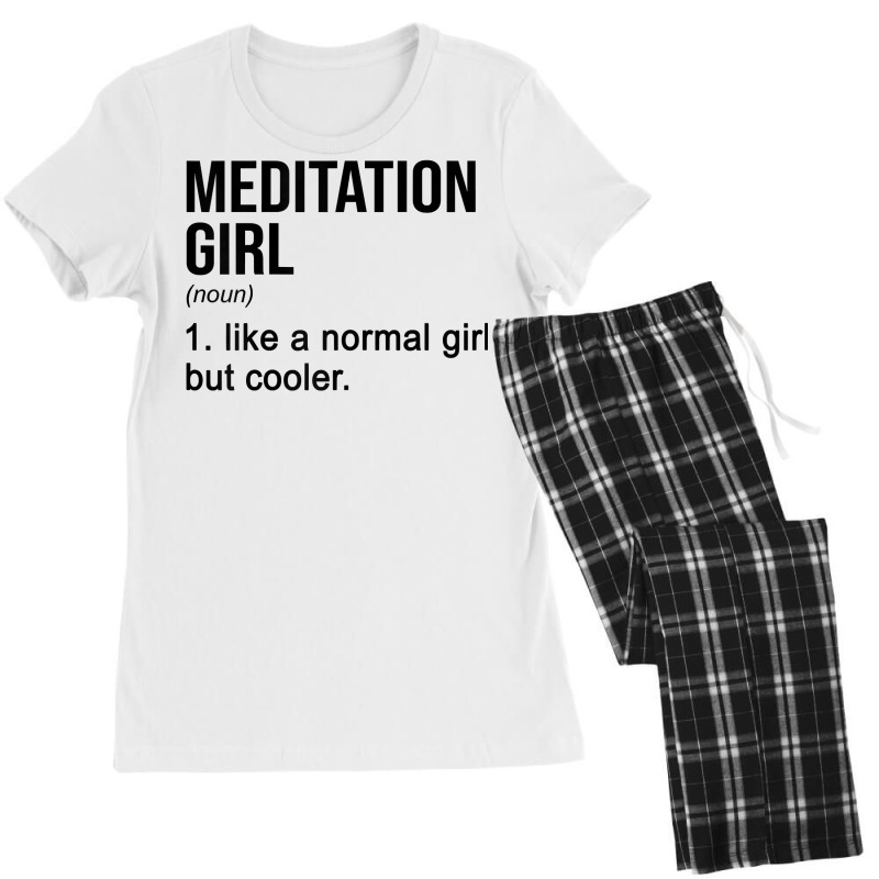 Womens Meditation Girl Noun Meditate Meditation Relaxation Namaste T S Women's Pajamas Set by muhrlycogant3h | Artistshot