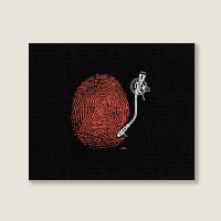 Dj Fingerprint Landscape Canvas Print | Artistshot