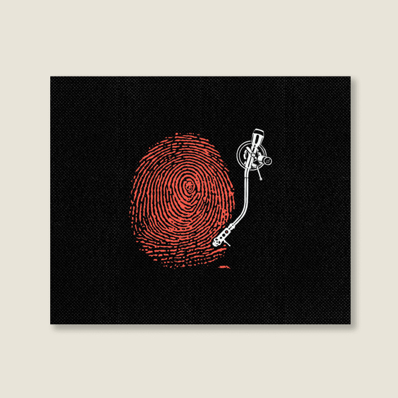 Dj Fingerprint Landscape Canvas Print by michaelnaher | Artistshot