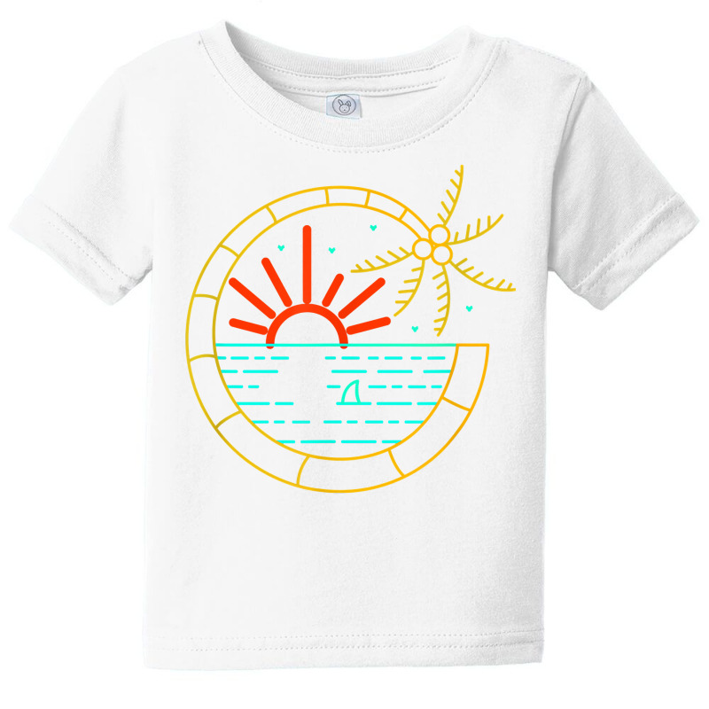 Island Vibes Are Good Vibes Sunset Palm Tree T Shirt Baby Tee by h.avenaver | Artistshot