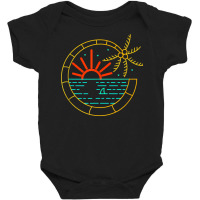 Island Vibes Are Good Vibes Sunset Palm Tree T Shirt Baby Bodysuit | Artistshot