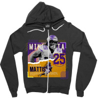 Alexander Mattison Football Paper Poster Vikings Zipper Hoodie | Artistshot