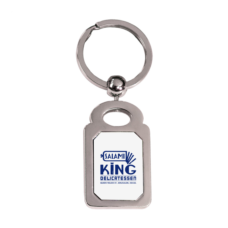 Salami King Jewish Deli T Shirt Jerusalem Israel T Shirt Delicatessen Silver Rectangle Keychain | Artistshot