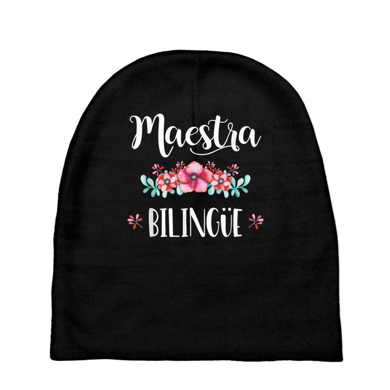 Equipo Maestra Bilingue Playera Regalo Spanish Teacher T Shirt Baby Beanies by maionexzweddel1i | Artistshot