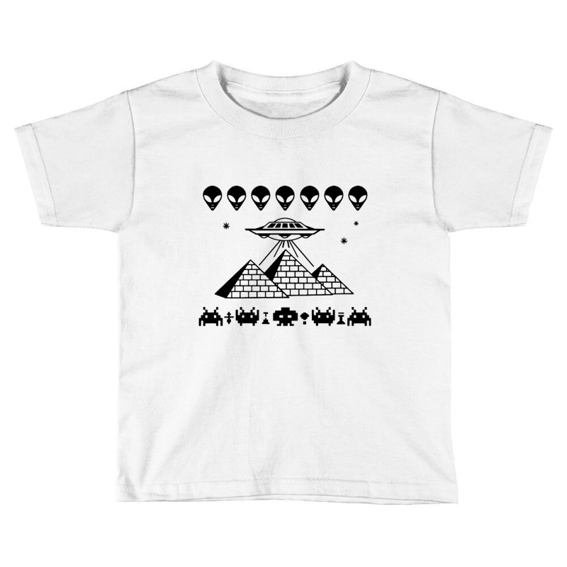 Pyramid T Shirt Ufo T Shirt Space Invaders T Shirt Area 51 Shirt Alien Toddler T-shirt by Gretchen Minnis | Artistshot