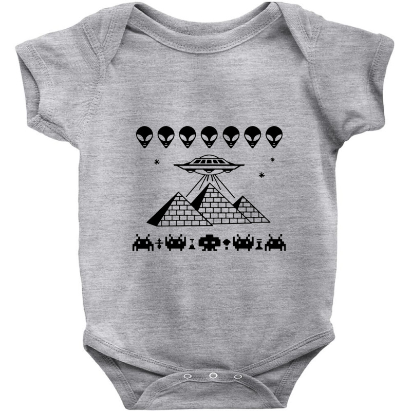 Pyramid T Shirt Ufo T Shirt Space Invaders T Shirt Area 51 Shirt Alien Baby Bodysuit by Gretchen Minnis | Artistshot