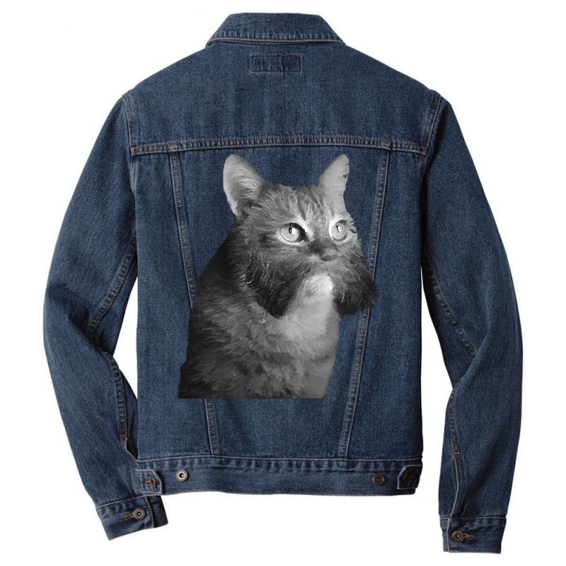 Cat With Sideburns T Shirtcat With Sideburns T Shirt (1) Men Denim Jacket by jordanianstroke | Artistshot