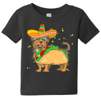 Cinco De Mayo T  Shirt Sombrero Yorkshire Terrier Dog Tacos Cinco De M Baby Tee | Artistshot