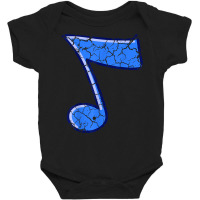 Music Note Distressed T Shirt Baby Bodysuit | Artistshot