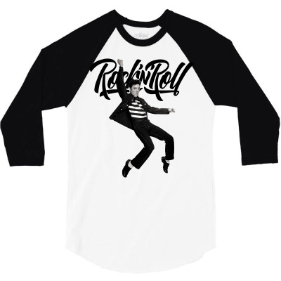 Elvis Presley Rock N Roll 3/4 Sleeve Shirt Designed By Sengul