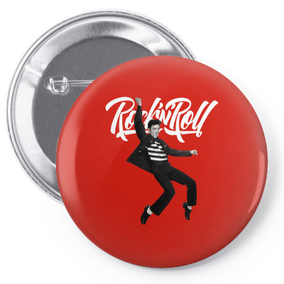 Elvis Presley Rock N Roll Pin-back Button Designed By Sengul