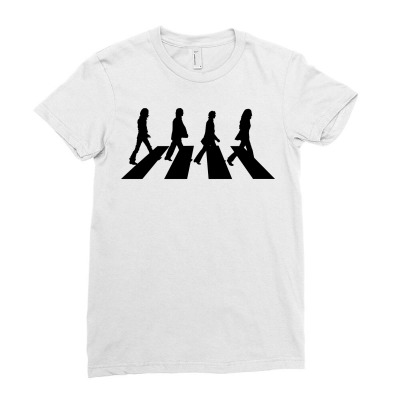 Beatles Rock Band Legend Ladies Fitted T-shirt Designed By Yellow Star