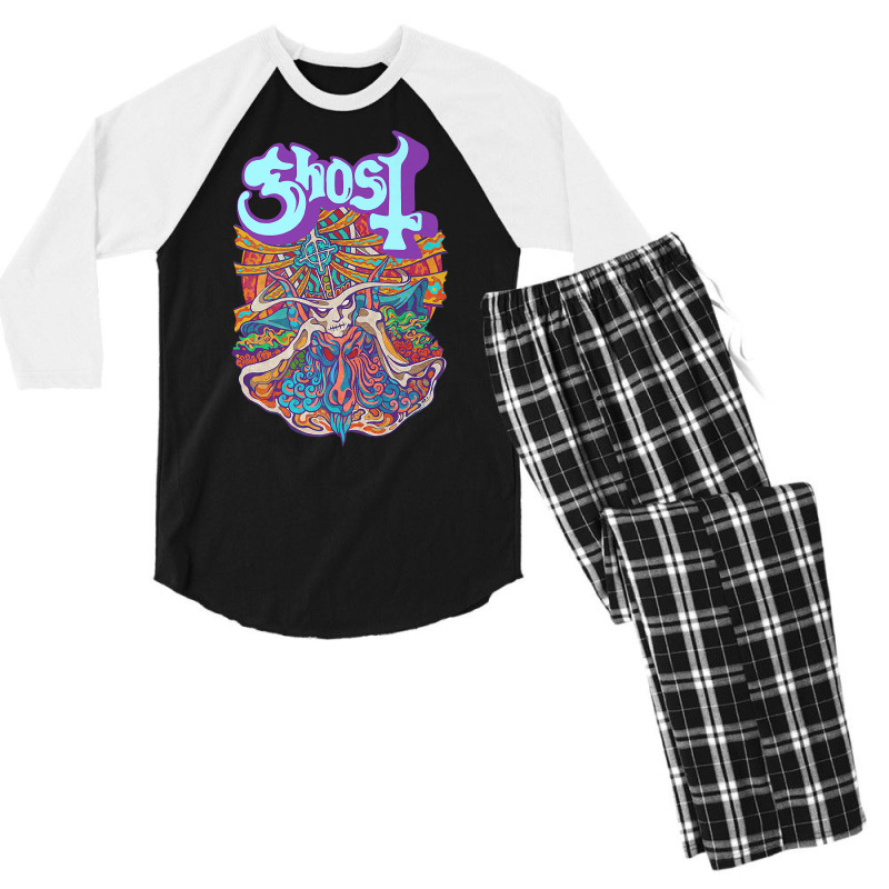 Ghost   Seven Inches Of Satanic Panic Premium T Shirt Men's 3/4 Sleeve Pajama Set by alaizws | Artistshot