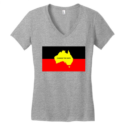Invasion Day Change Women's V-neck T-shirt Designed By Istar Freeze