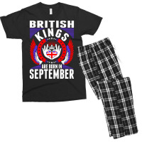 British Kings Are Born In September Men's T-shirt Pajama Set | Artistshot