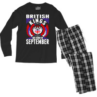 British Kings Are Born In September Men's Long Sleeve Pajama Set | Artistshot