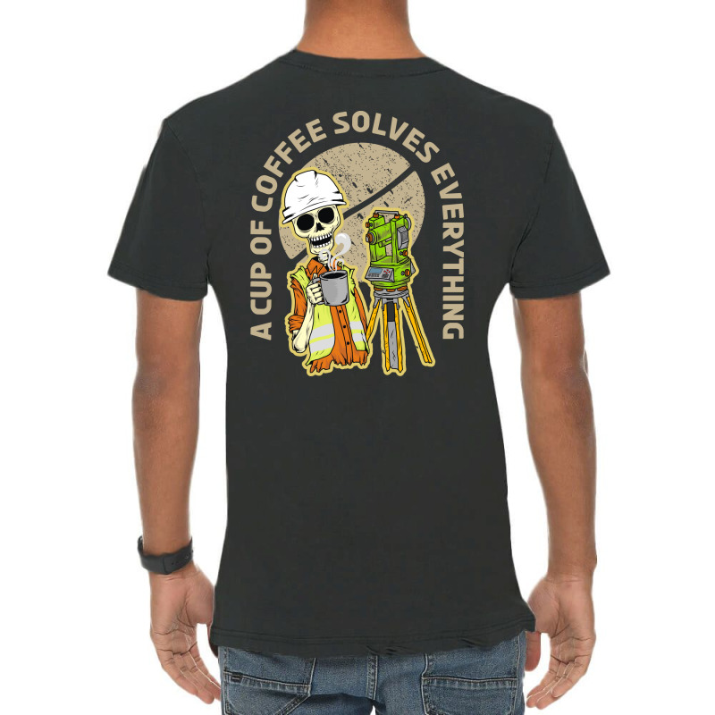 Surveyor And Coffee Vintage T-Shirt by azmth | Artistshot