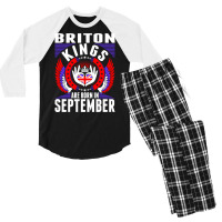 Briton Kings Are Born In September Men's 3/4 Sleeve Pajama Set | Artistshot