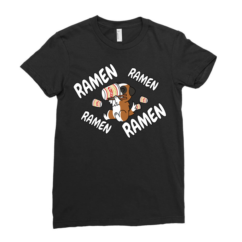Instant Ramen Saint Bernard Ladies Fitted T-shirt | Artistshot