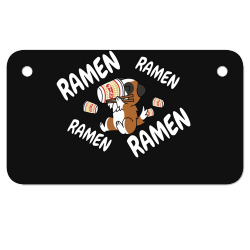 instant ramen saint bernard Motorcycle License Plate | Artistshot