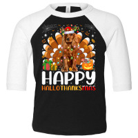 Cocker Spaniel Dog Halloween Christmas Happy Hallothanksmas T Shirt Toddler 3/4 Sleeve Tee | Artistshot