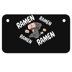 instant ramen schnauzer Motorcycle License Plate | Artistshot