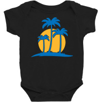 Palm Tree T  Shirt Palm Tree Island With Summer Sun T  Shirt Baby Bodysuit | Artistshot