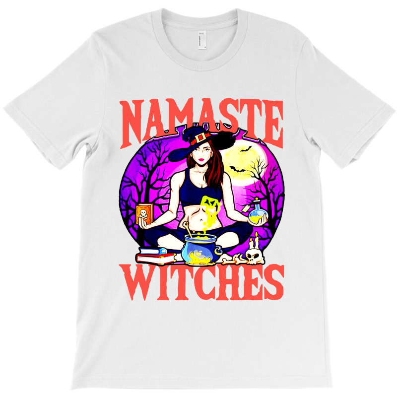 Namaste Witches Funny Pun Peacfeul Halloween T-shirt | Artistshot