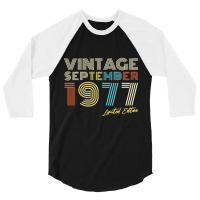 September 1977 Vintage Gift 3/4 Sleeve Shirt | Artistshot