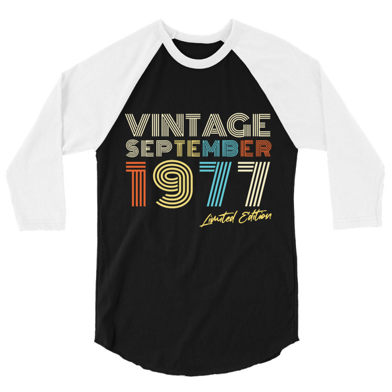 September 1977 Vintage Gift 3/4 Sleeve Shirt by PODCUSTOM | Artistshot