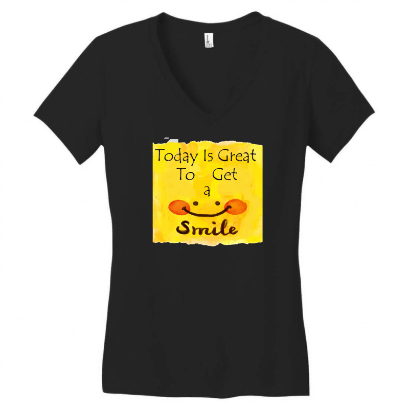 Smile Women's V-Neck T-Shirt by adir | Artistshot