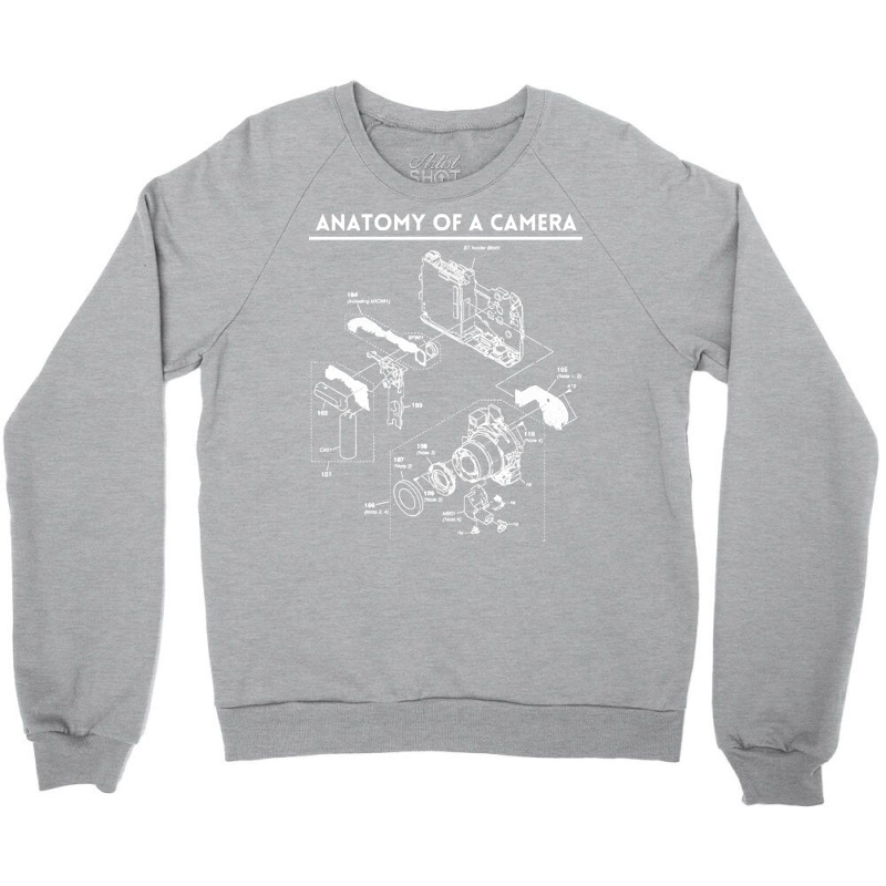 Photographer T  Shirt Anatomy Of A Camera Photographer Photography Tee Crewneck Sweatshirt by lizardgasp | Artistshot