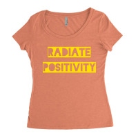 Radiate Positivity Women's Triblend Scoop T-shirt | Artistshot