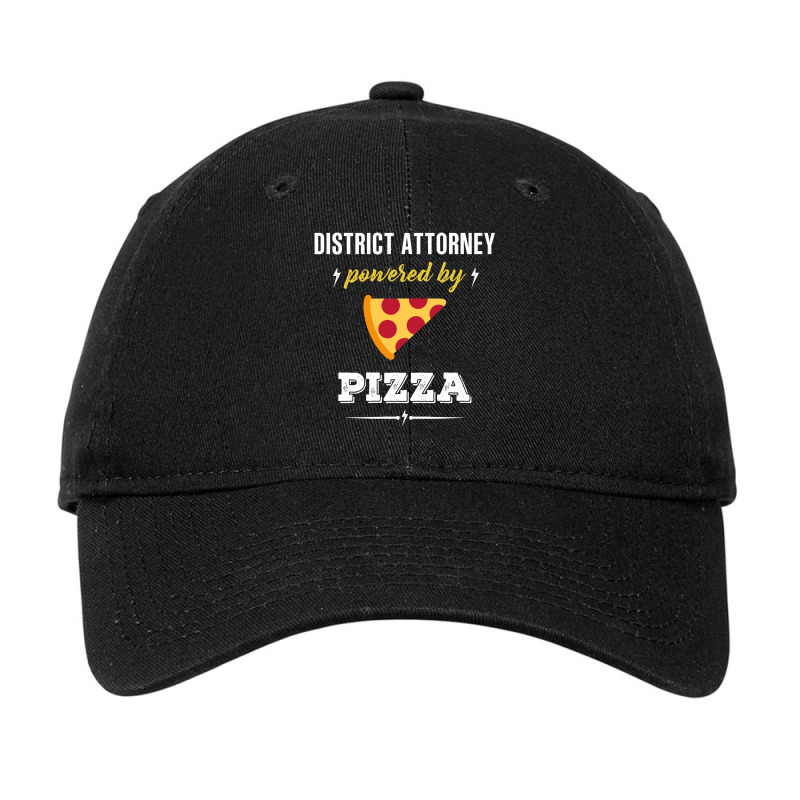 District Attorney Powered By Pizza Funny Gift Adjustable Cap by jerinikolasa | Artistshot