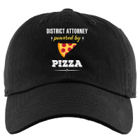 District Attorney Powered By Pizza Funny Gift Kids Cap | Artistshot