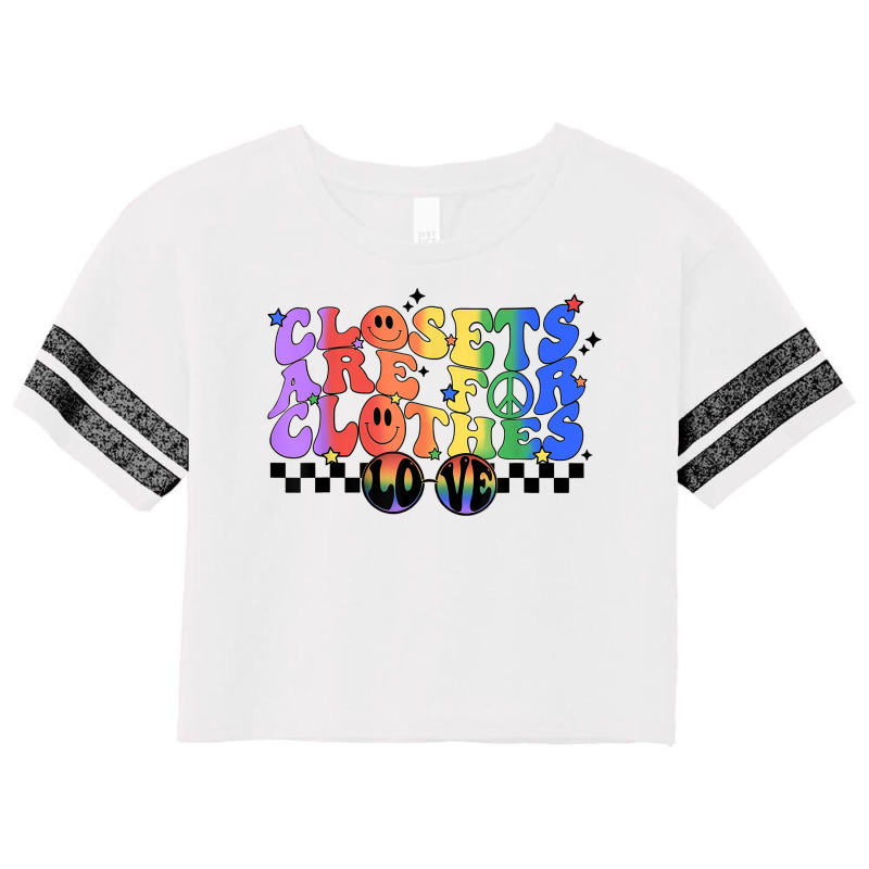 Closets Are For Clothes Gay Pride National Coming Out Day T Shirt Scorecard Crop Tee by kewisharemeliadq | Artistshot