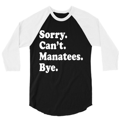 Funny Manatee 3/4 Sleeve Shirt Designed By Colorfull Art