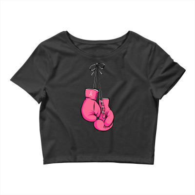 Boxing Gloves Breast Cancer Crop Top Designed By Sengul