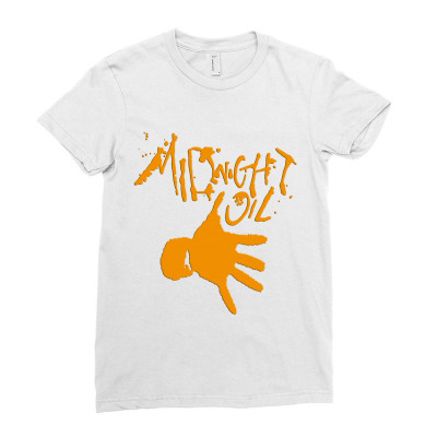 Midnight Oil Ladies Fitted T-shirt Designed By Jasmin3