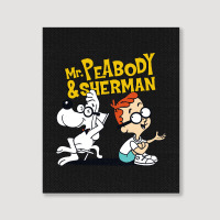 Funny Talking Mr Peabody And Sherman Portrait Canvas Print | Artistshot