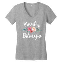 Maestra Bilingue Spanish Teachers Language Students T Shirt Women's V-neck T-shirt | Artistshot