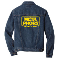 Metaphors Be With You Funny English Teacher Space T Shirt Men Denim Jacket | Artistshot