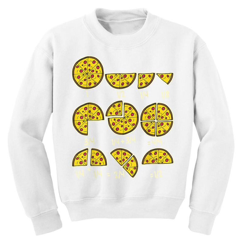 Pizza Salami Cheese Quick Math Fractions Math Teachers T Shirt Youth Sweatshirt by maionexzweddel1i | Artistshot