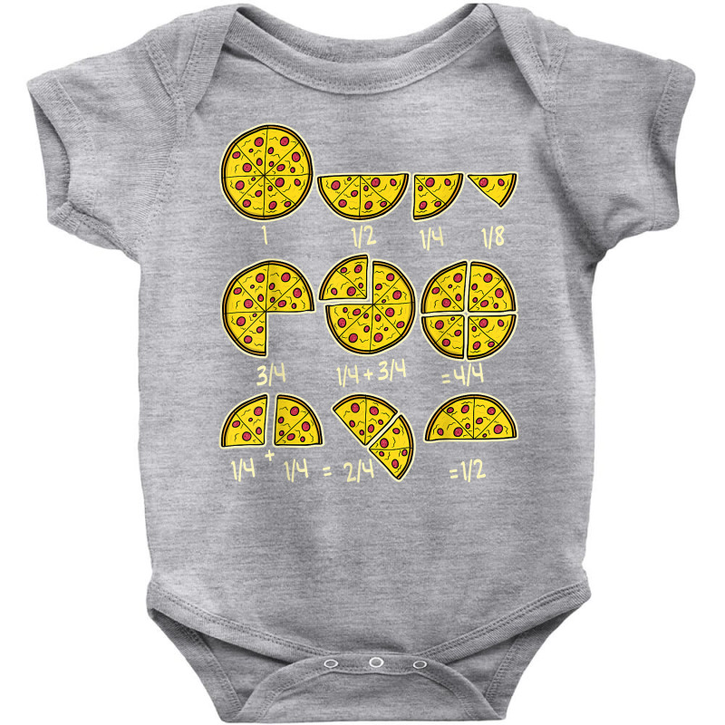 Pizza Salami Cheese Quick Math Fractions Math Teachers T Shirt Baby Bodysuit by maionexzweddel1i | Artistshot